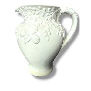 Vintage Large White Pitcher Made in Italy by Elios